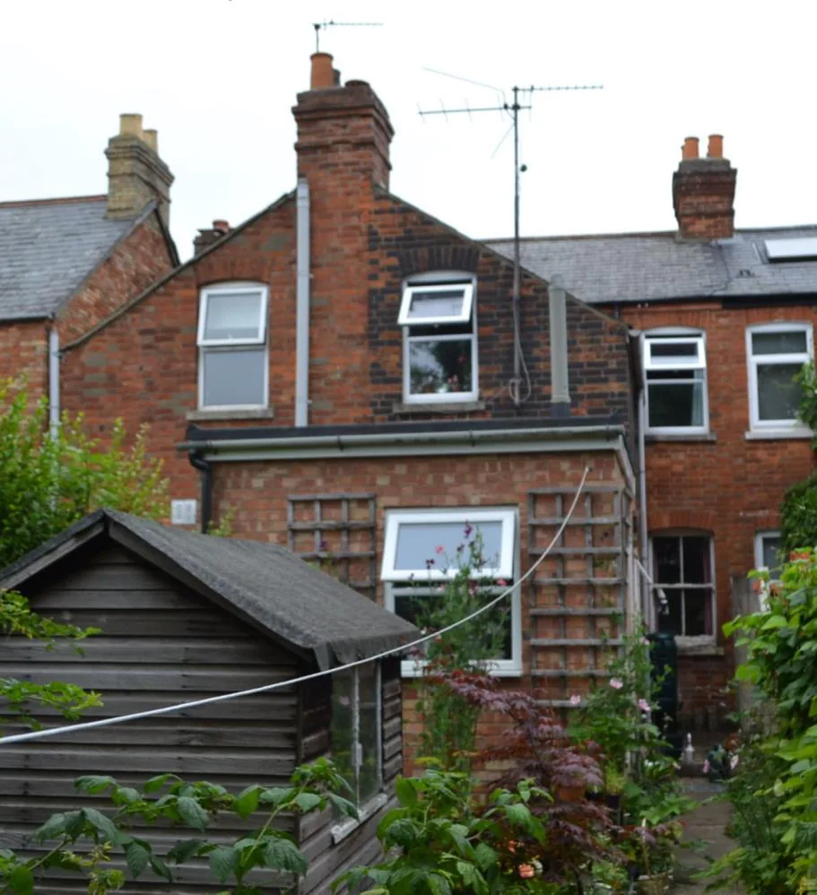 Rear elevation and garden of the Howard Street terrace before works